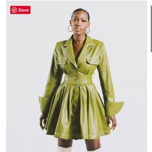 Hanifa Leather Flare Dress